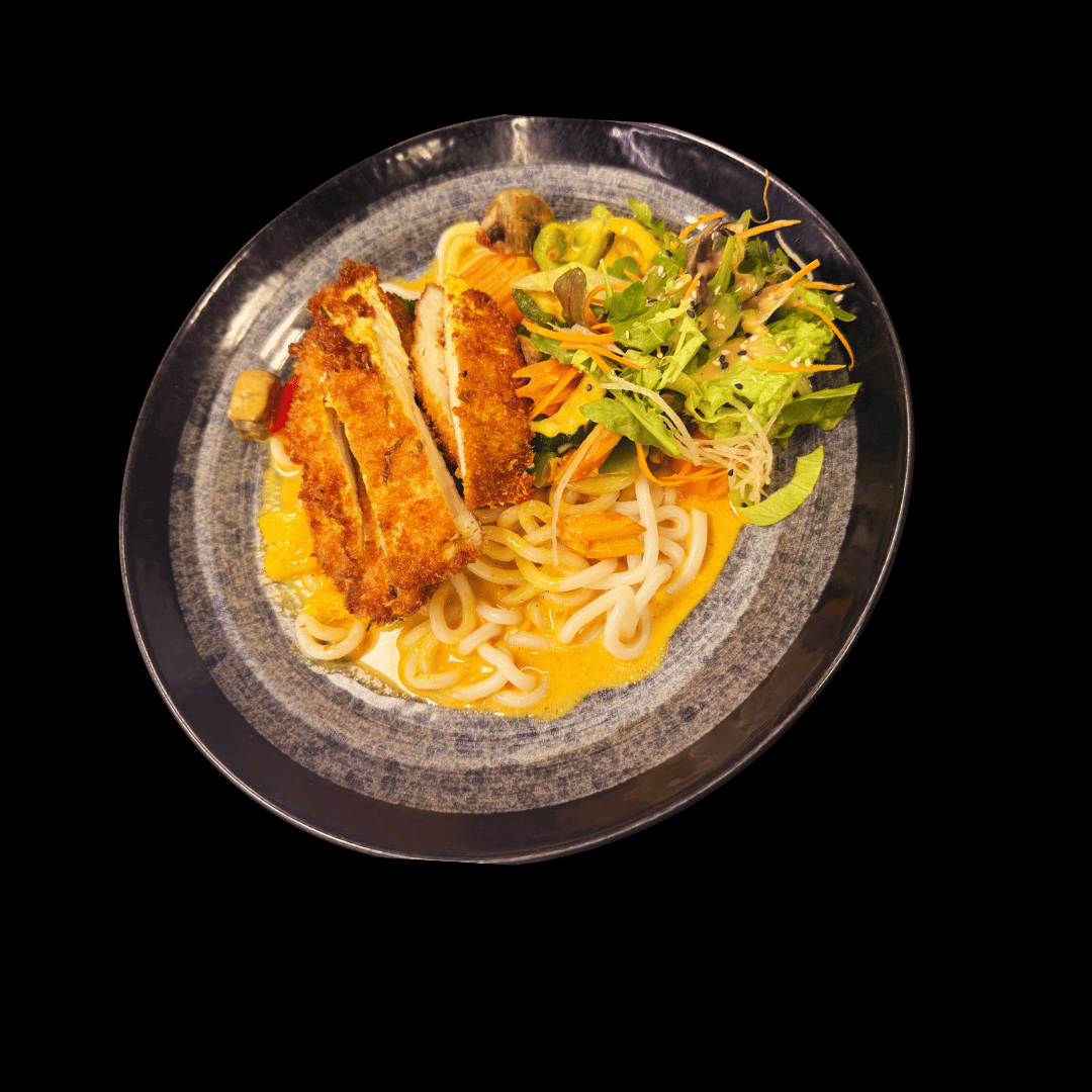 Mittag Curry Udon mit Hühnerbrust